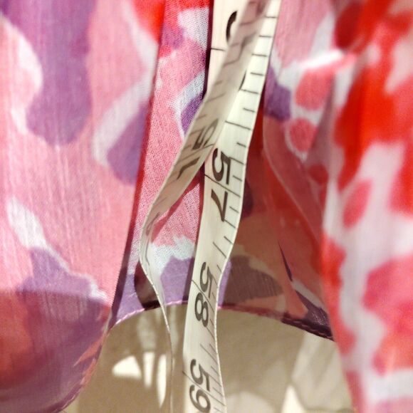 Rococo Sand Lei M maxi dress Pink deep plunge pleated flowy resort - Picture 8 of 12